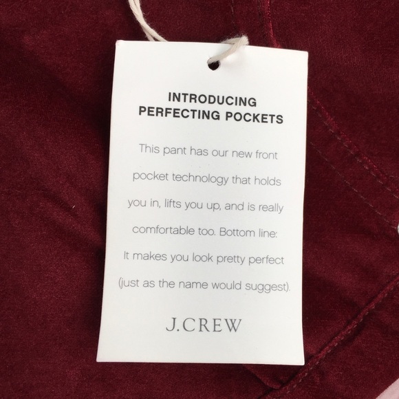 💙NWT J Crew 9” High Rise Toothpick Velvet Jean 24x27 1/2 - Picture 13 of 16